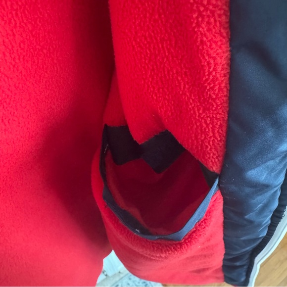 USPA polar fleece men’s Large classic navy jacket Preowned With Flews - Picture 13 of 14